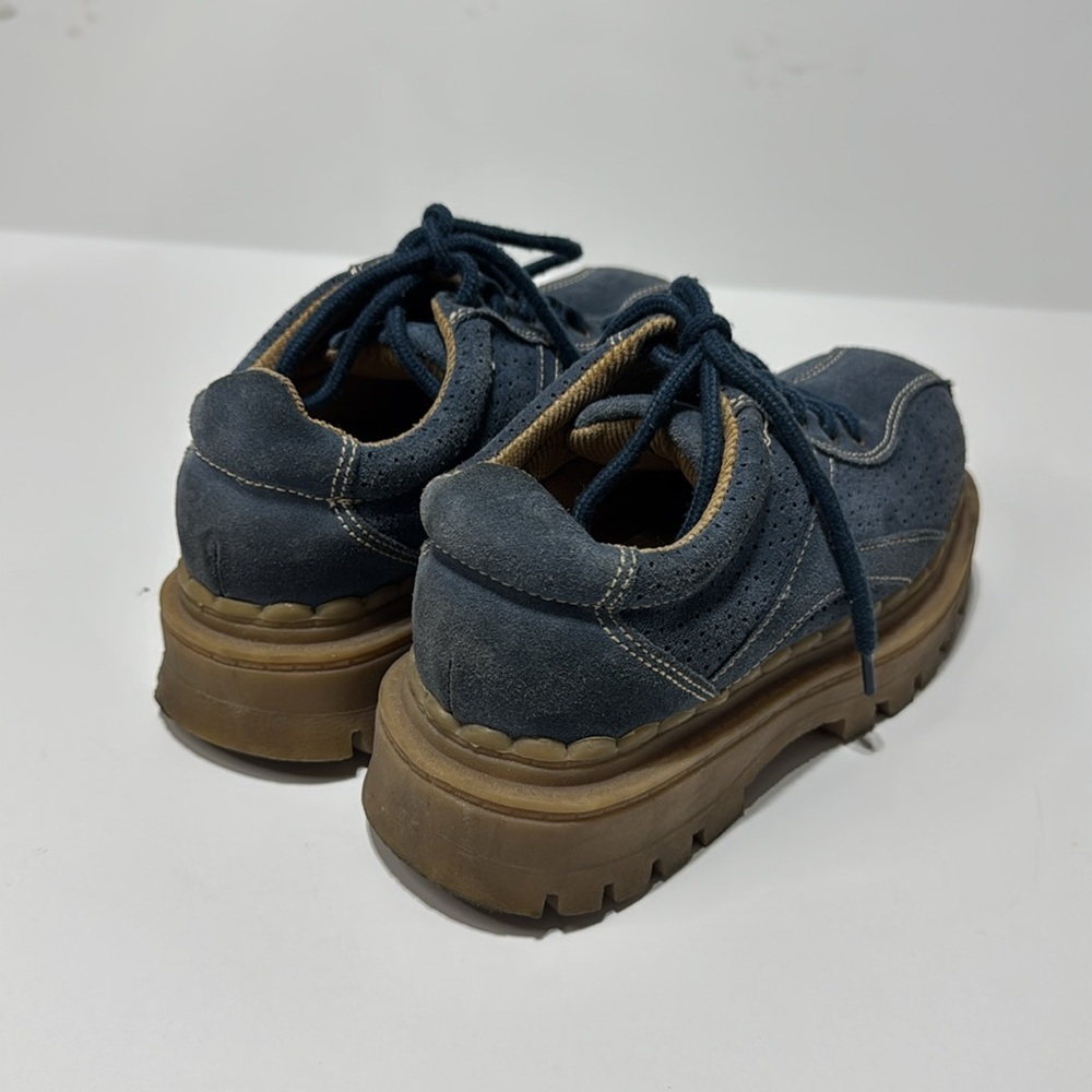 Soda platform lace up shoes denim blue size 5.5 - Picture 3 of 5